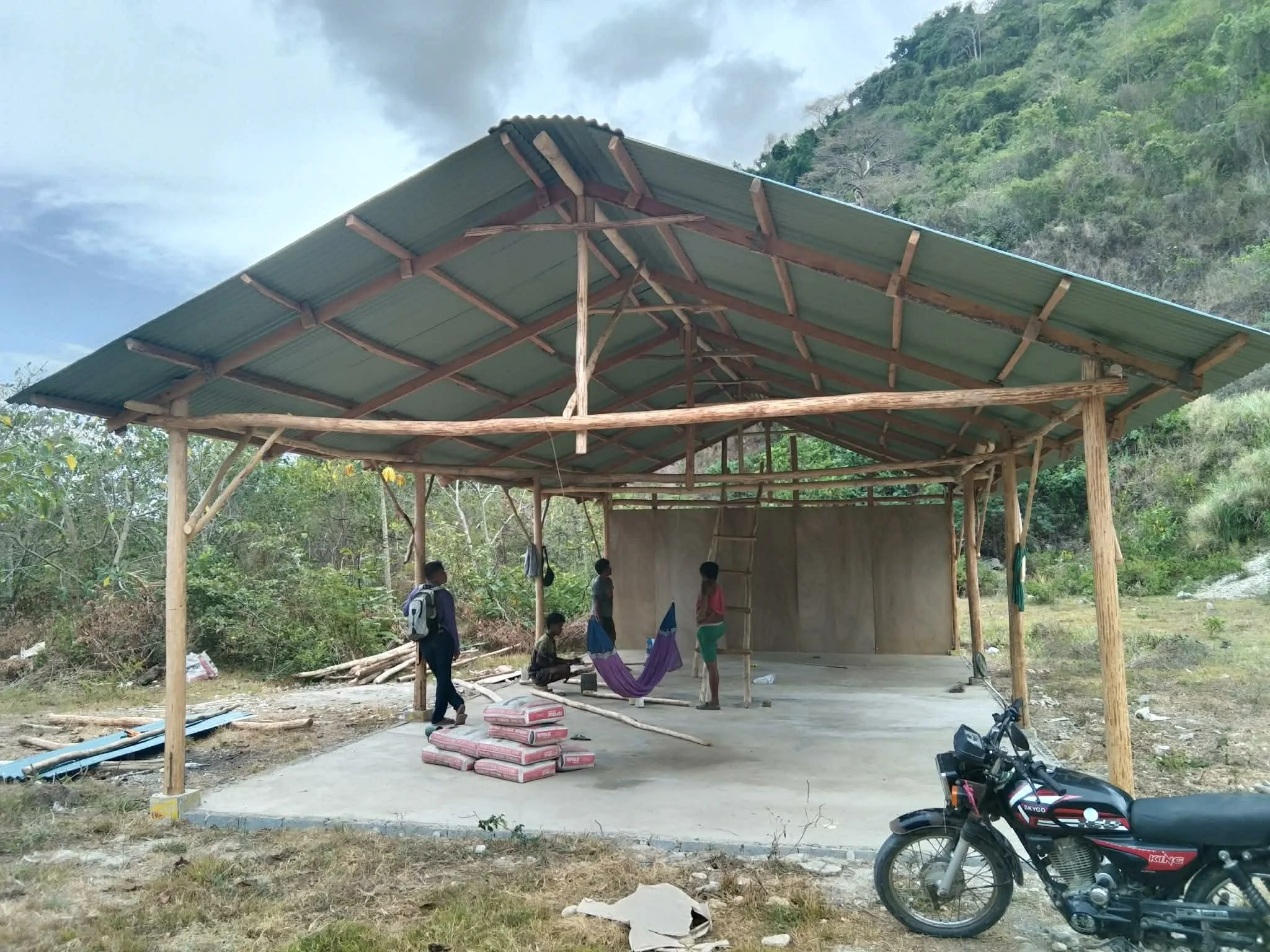 Picture of the new church being constucted