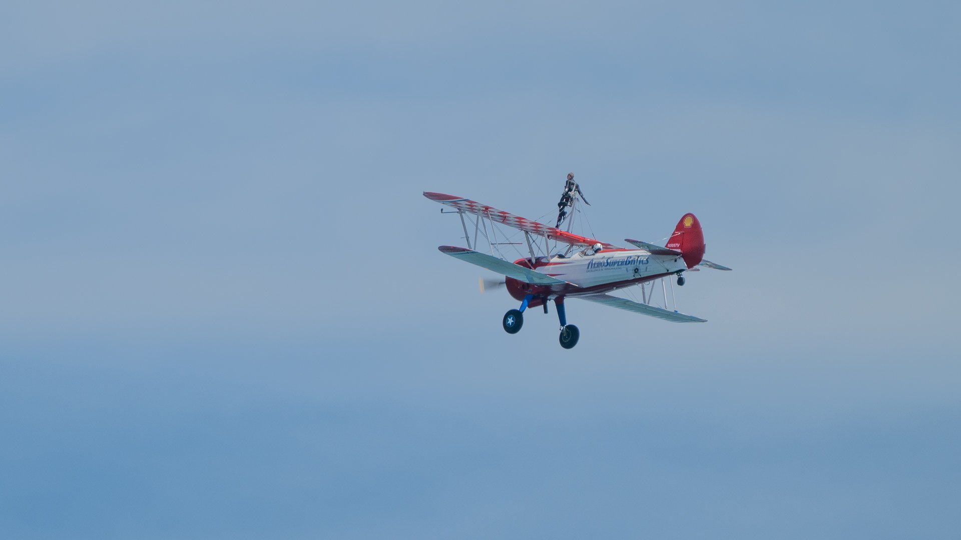 Aerosuperbatics Wingwalkers. Unfortunately only one plane was available for the display. 