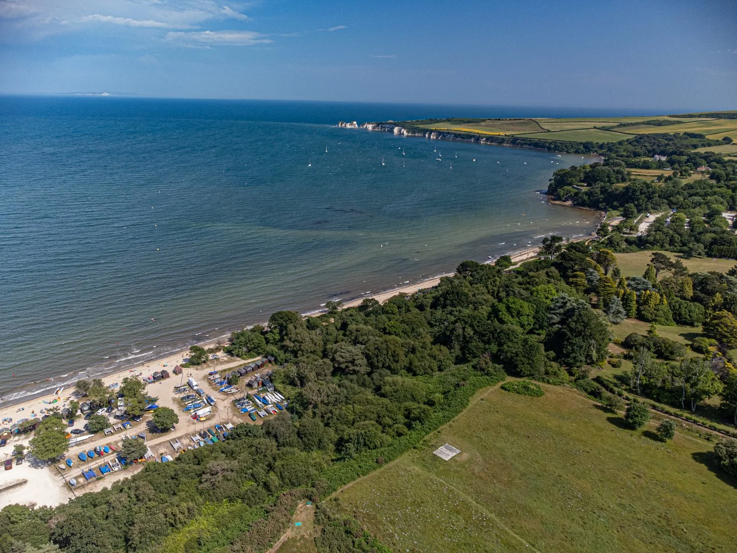 Studland beach towards Old Harry Rocks