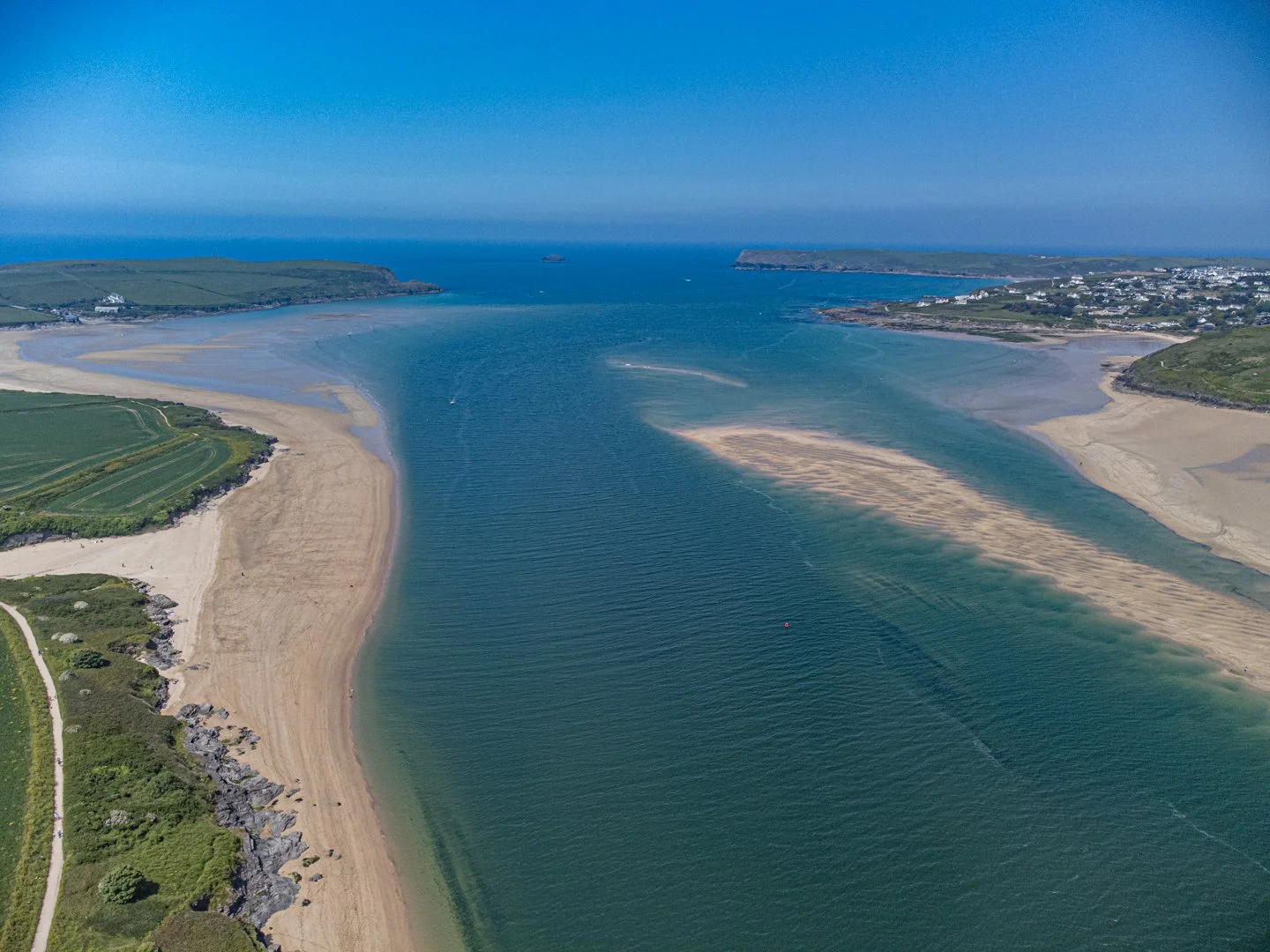 Camel River looking towards the Doom Bar and open sea.