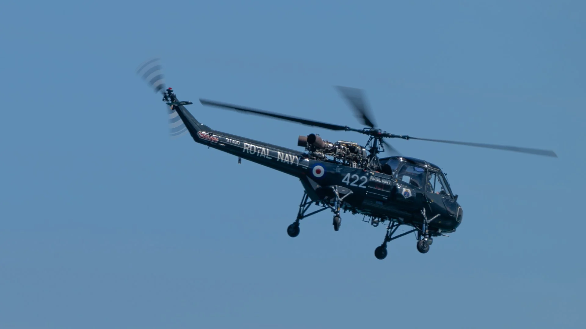 Westland Wasp designed to fly from the decks of small warships.