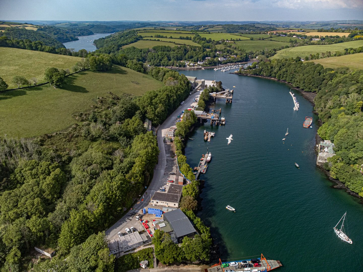 Fowey looking up the river Fowey