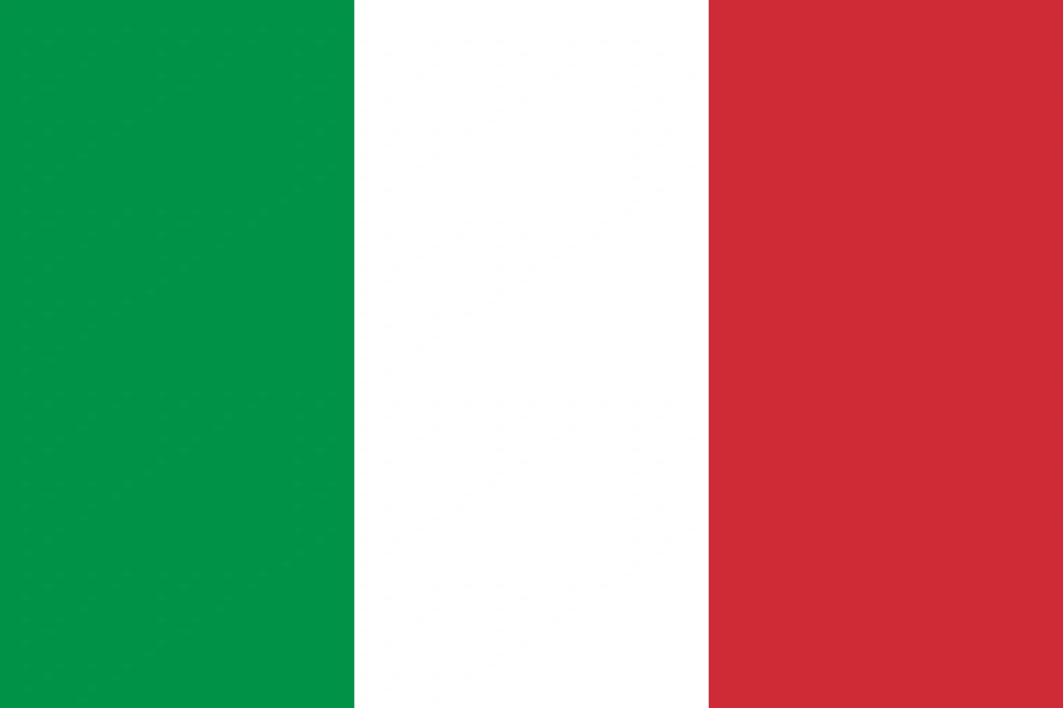 Bandiera dell'Italia con tre bande verticali di verde, bianco e rosso.