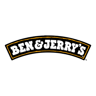 Ben & Jerry's logo with white text on a black background.