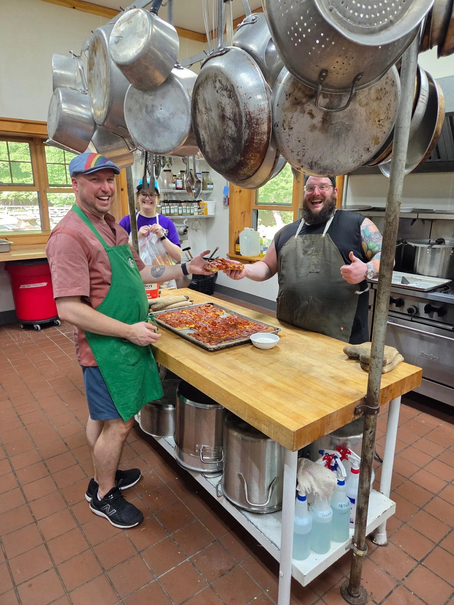 Volunteering in Fowler Kitchen with Uncle Pete
