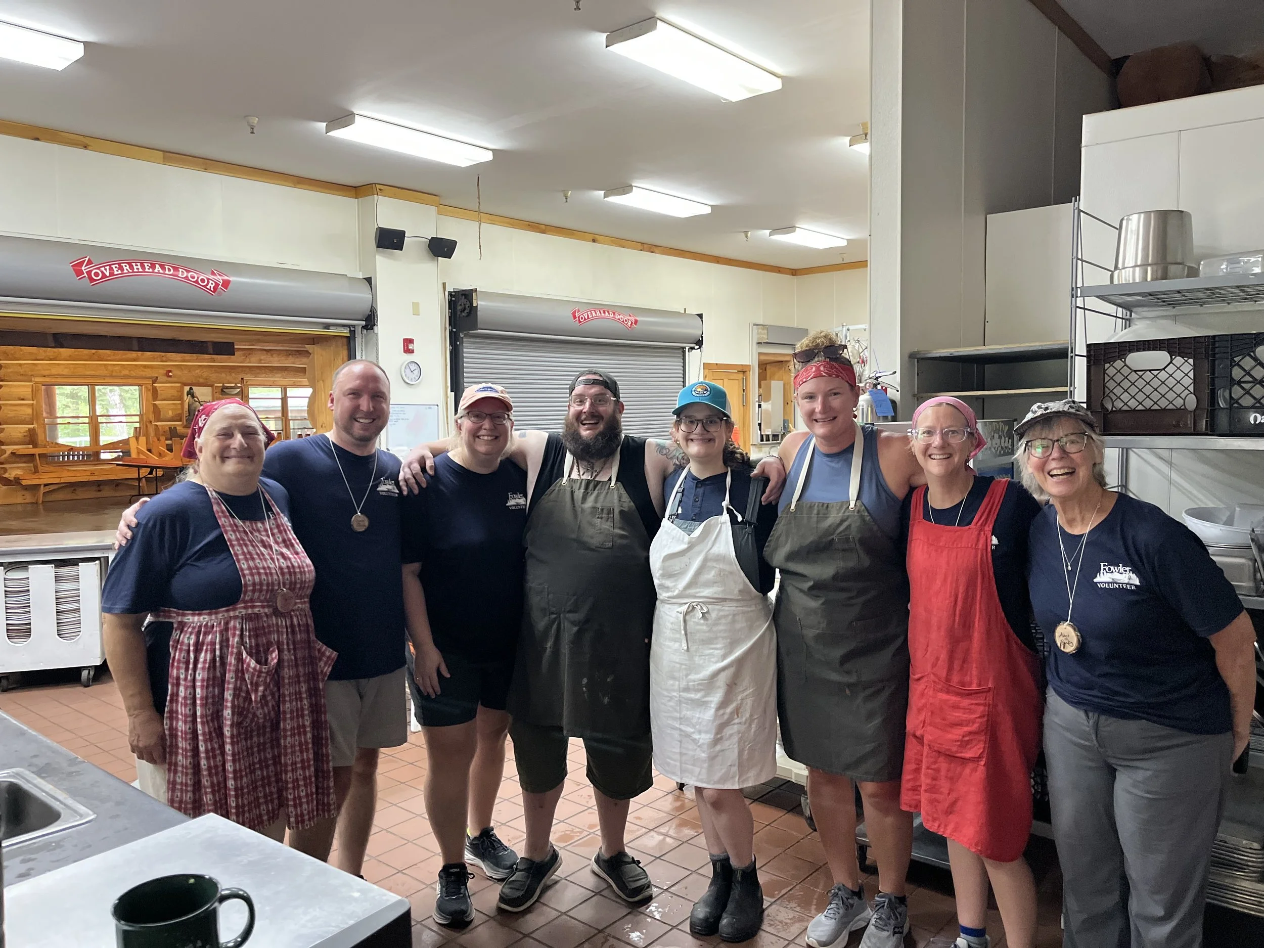 Volunteering in Camp Fowler Kitchen 2025