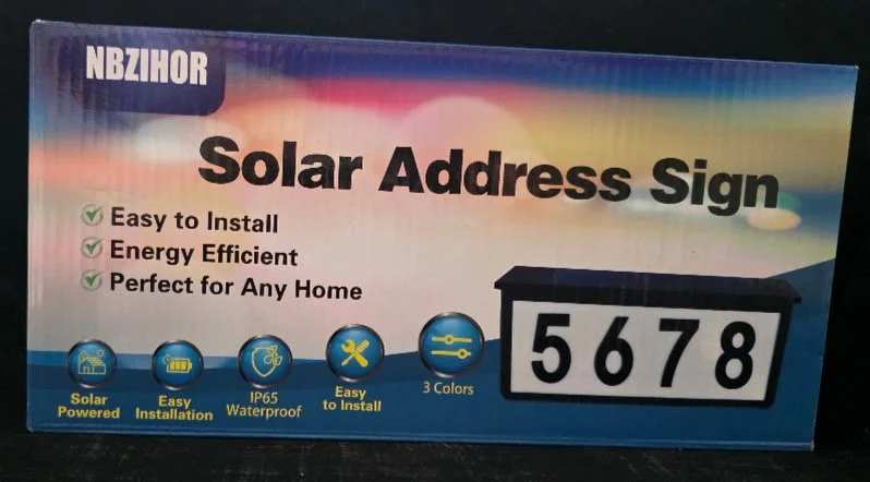 Solar Address Sign