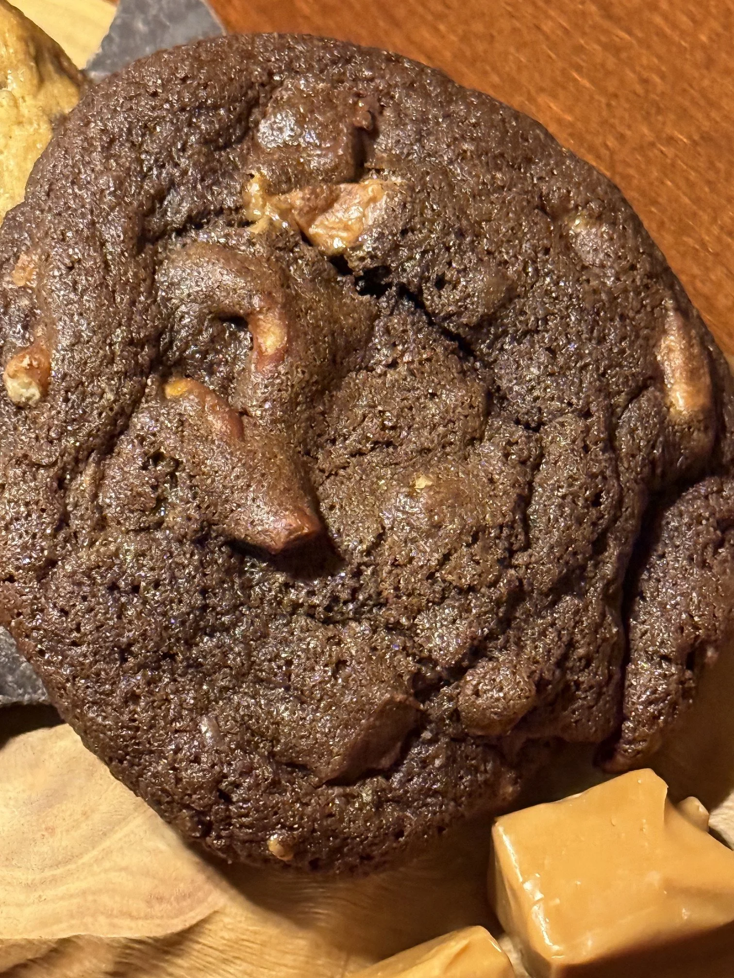 Chocolate Salted Caramel Pretzel signature cookie by Room for Dessert Rochester