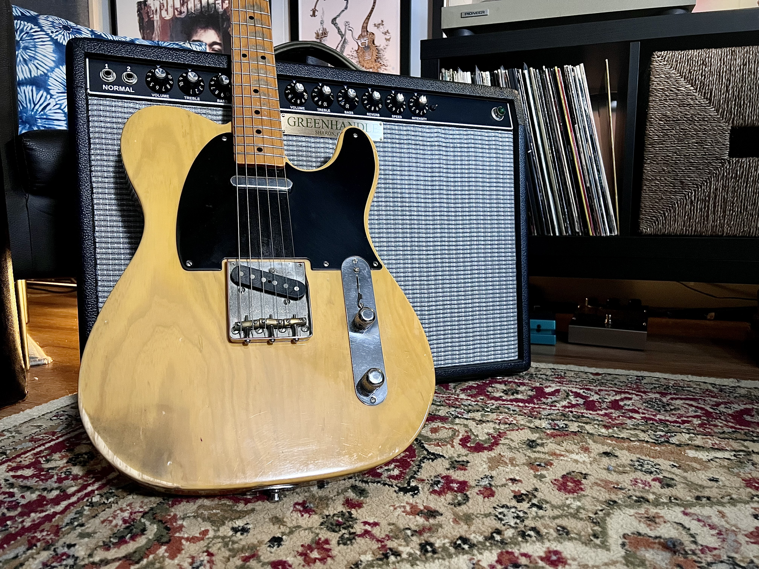 Fender 1952 reissue Telecaster with Greenhandle Deluxe Reverb Amp
