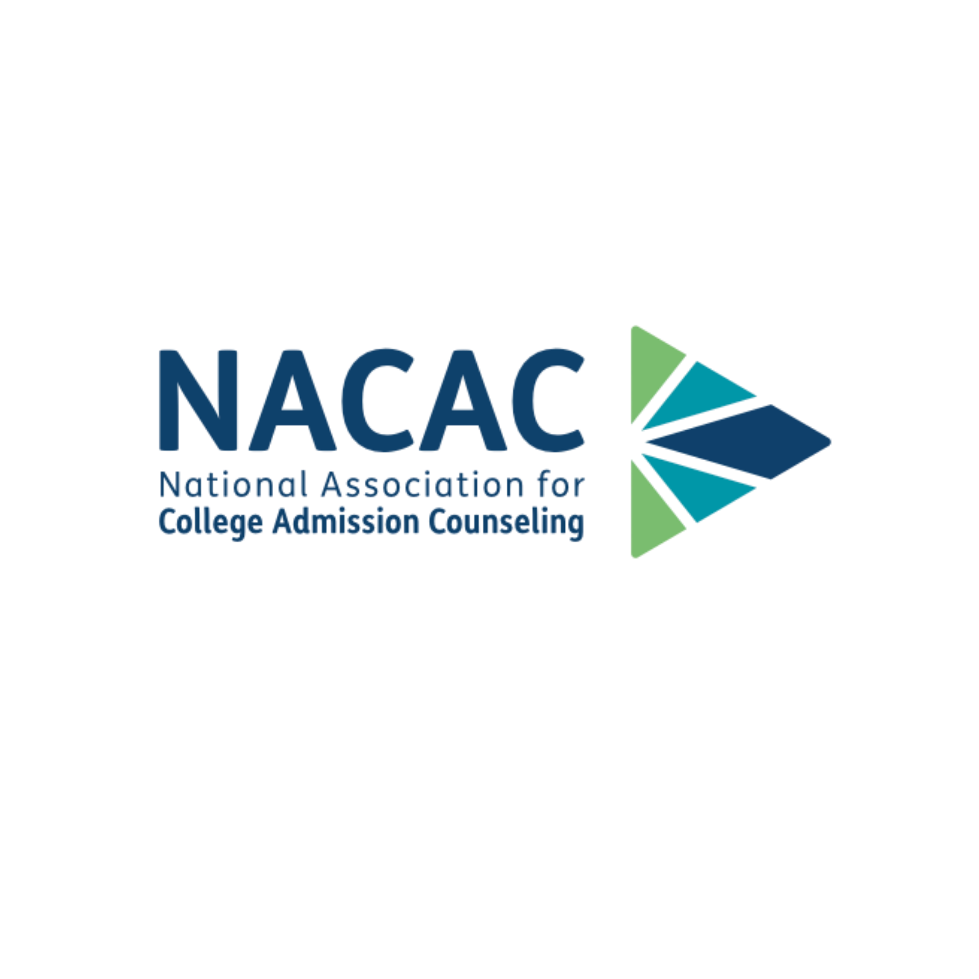 NACAC logo with stylized green and blue graphic design and slogan 'National Association for College Admission Counseling'