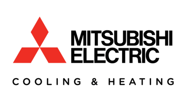 Mitsubishi logo with red three-diamond symbol and black text spelling 'Mitsubishi'.