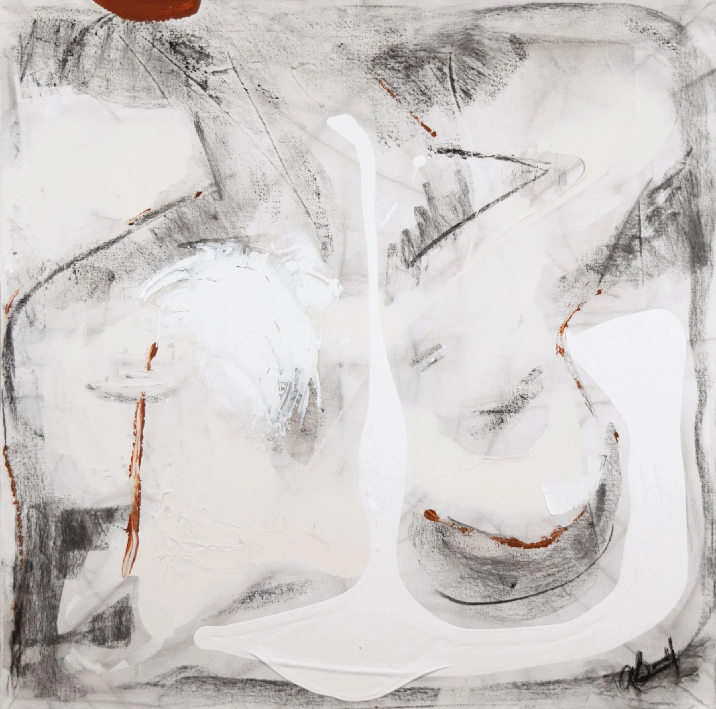 Madre 2026 — Mixed media on canvas 24 × 24 in
