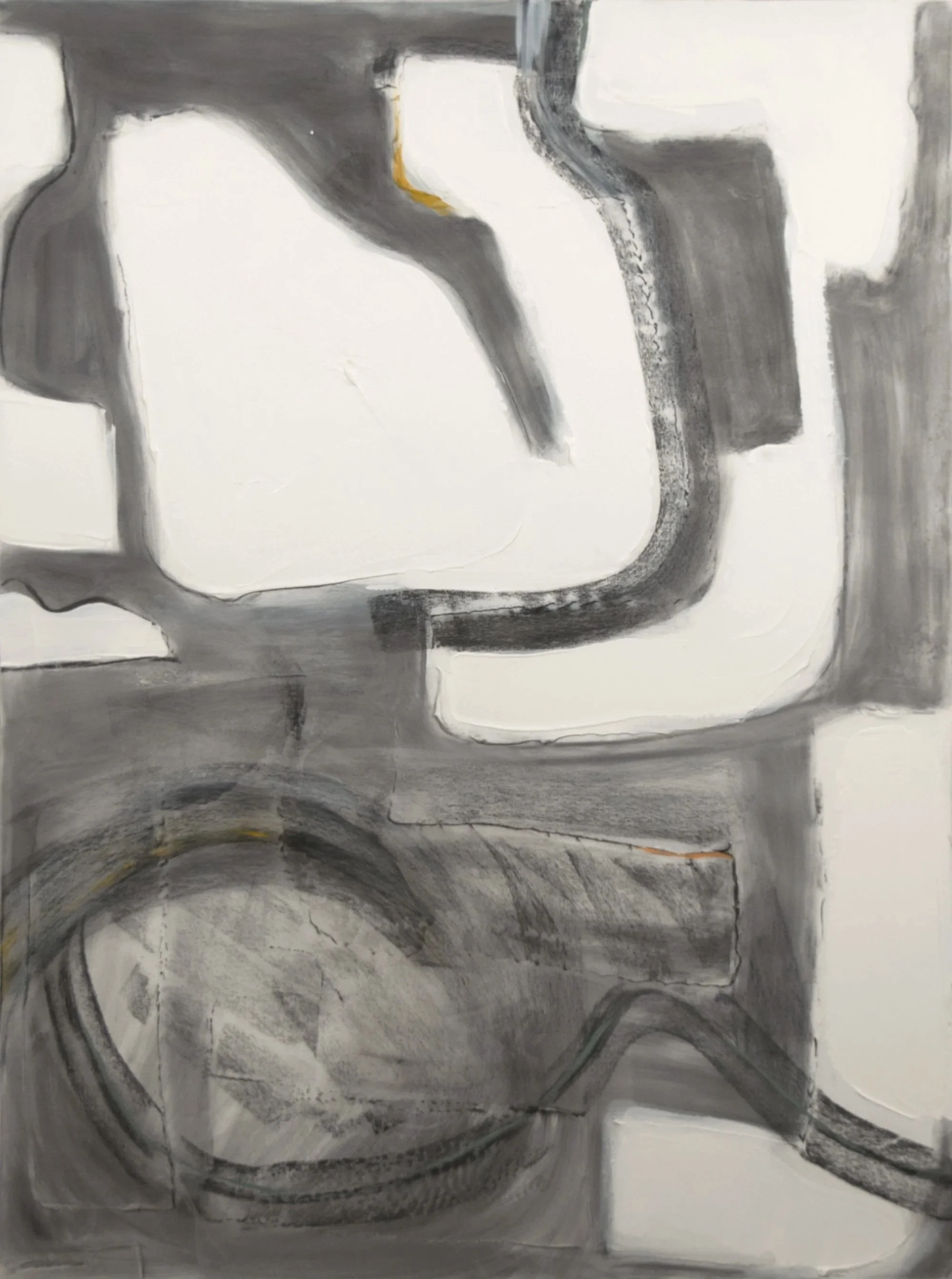 Fundamental Conversion
2026 — Mixed media on canvas 30 × 36 in
