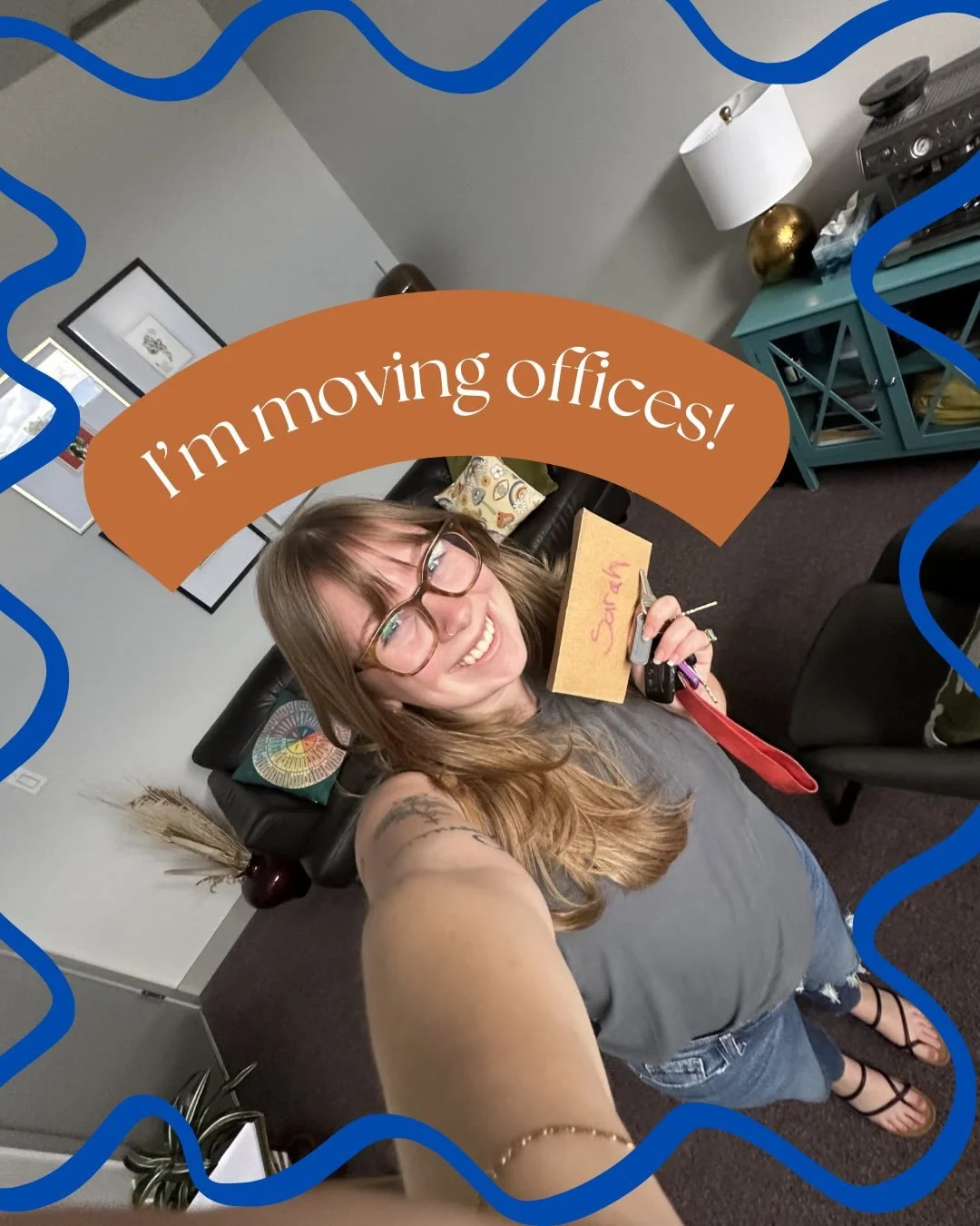 I have news!!! I&rsquo;m moving offices this July, 2026 🛋️☕️
I&rsquo;m so excited to share this new space with my clients and truly make it mine. This new office is located in the Stewart Centre building (just across the street from where we would m