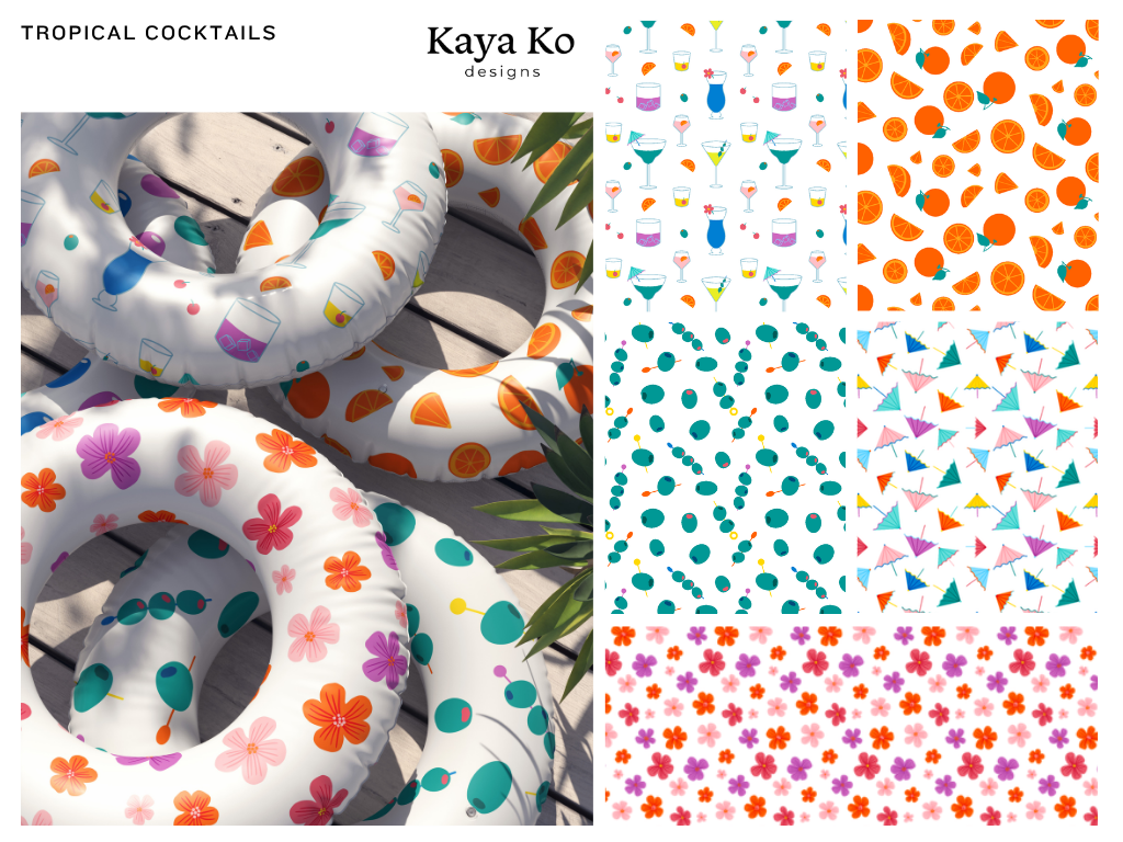 Tropical Cocktails Collection by Kaya Ko Designs