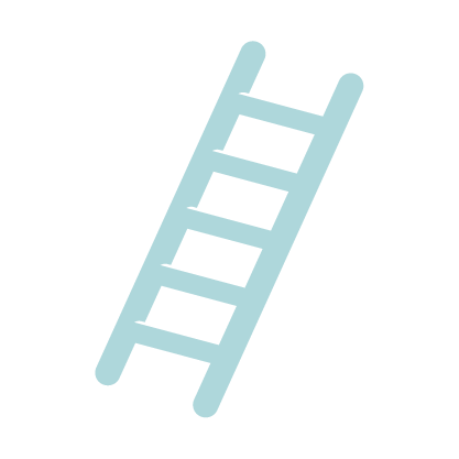 Light blue ladder icon