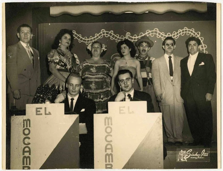 Lydia Mendoza and other performers in Chicago, Lydia Mendoza with La Chata Noloesca and other Performers in Chicago, 1954.