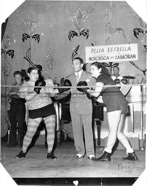 Pelea Estrella, with Beatriz Noloesca and Ramona Zamoran, New York City, undated 