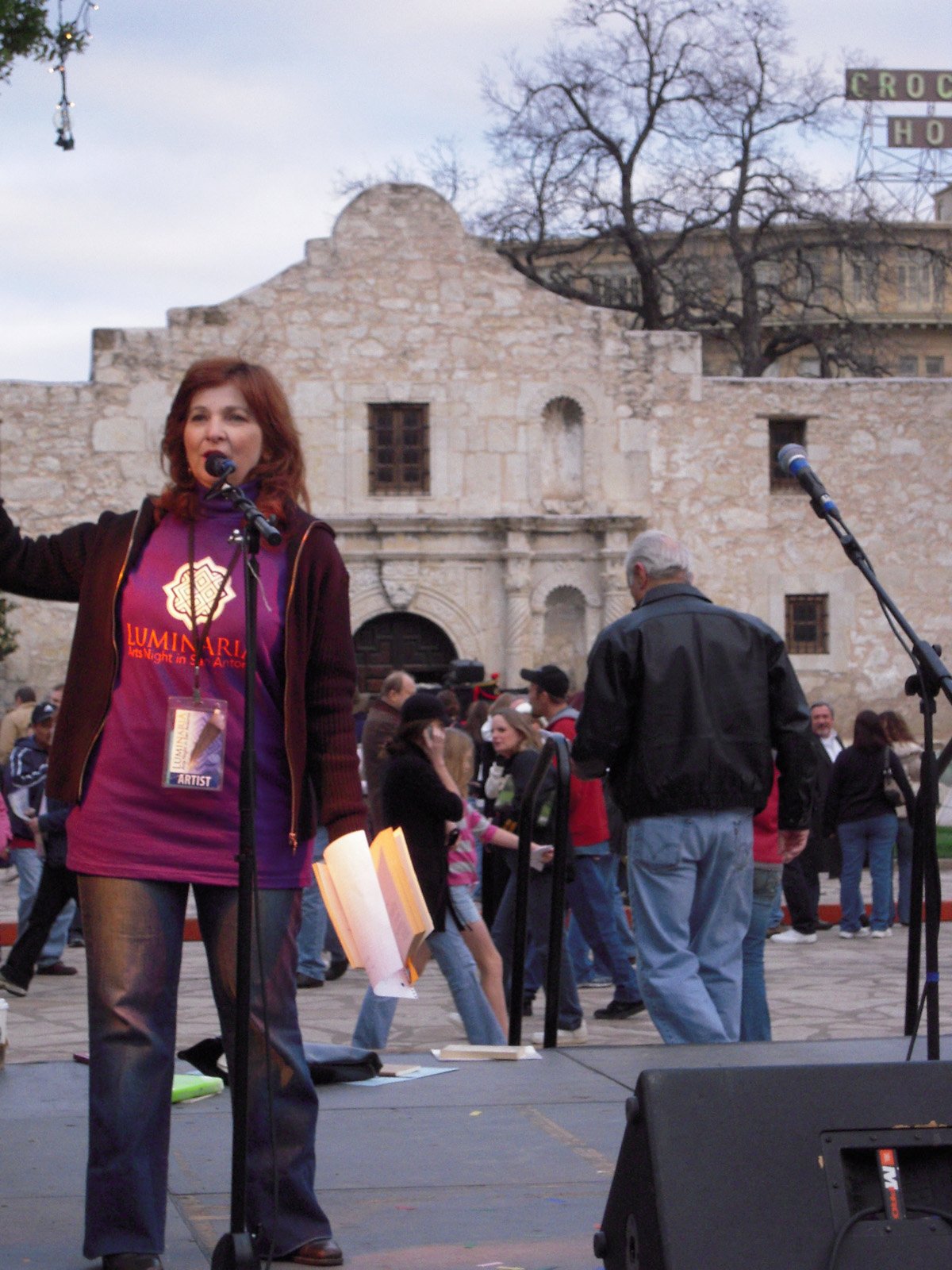 Carmen Tafolla re-conquers the Alamo, reading at the Alamo