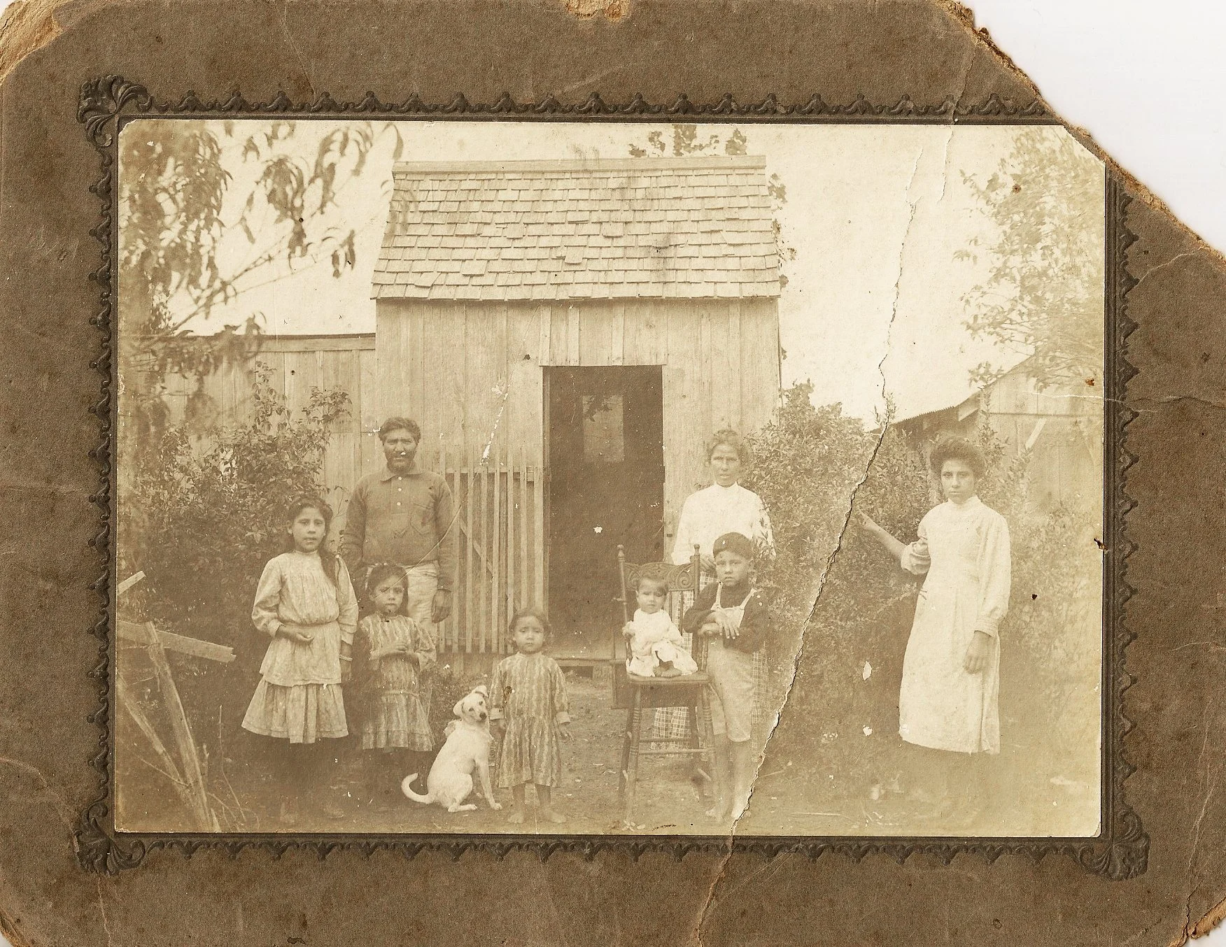  "[My tio Roseando] and family members in a tiny shotgun house built on the half-lot on the West Side, it represents one of the things I'm proudest of: preserving as much of the history, and as many of the  images and voices of our West-Side history.