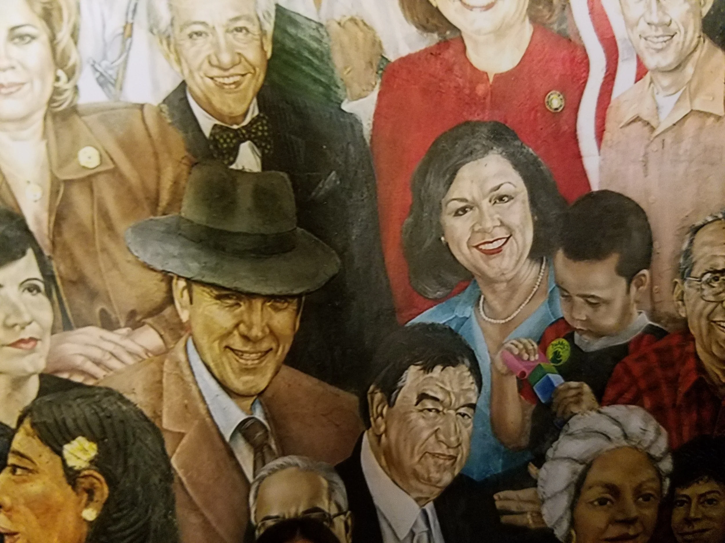 Gloria painted on Mi Tierra's Wall of Fame. Photo courtesy of Gloria G. Rodriguez. Not to be republished without her permission.
