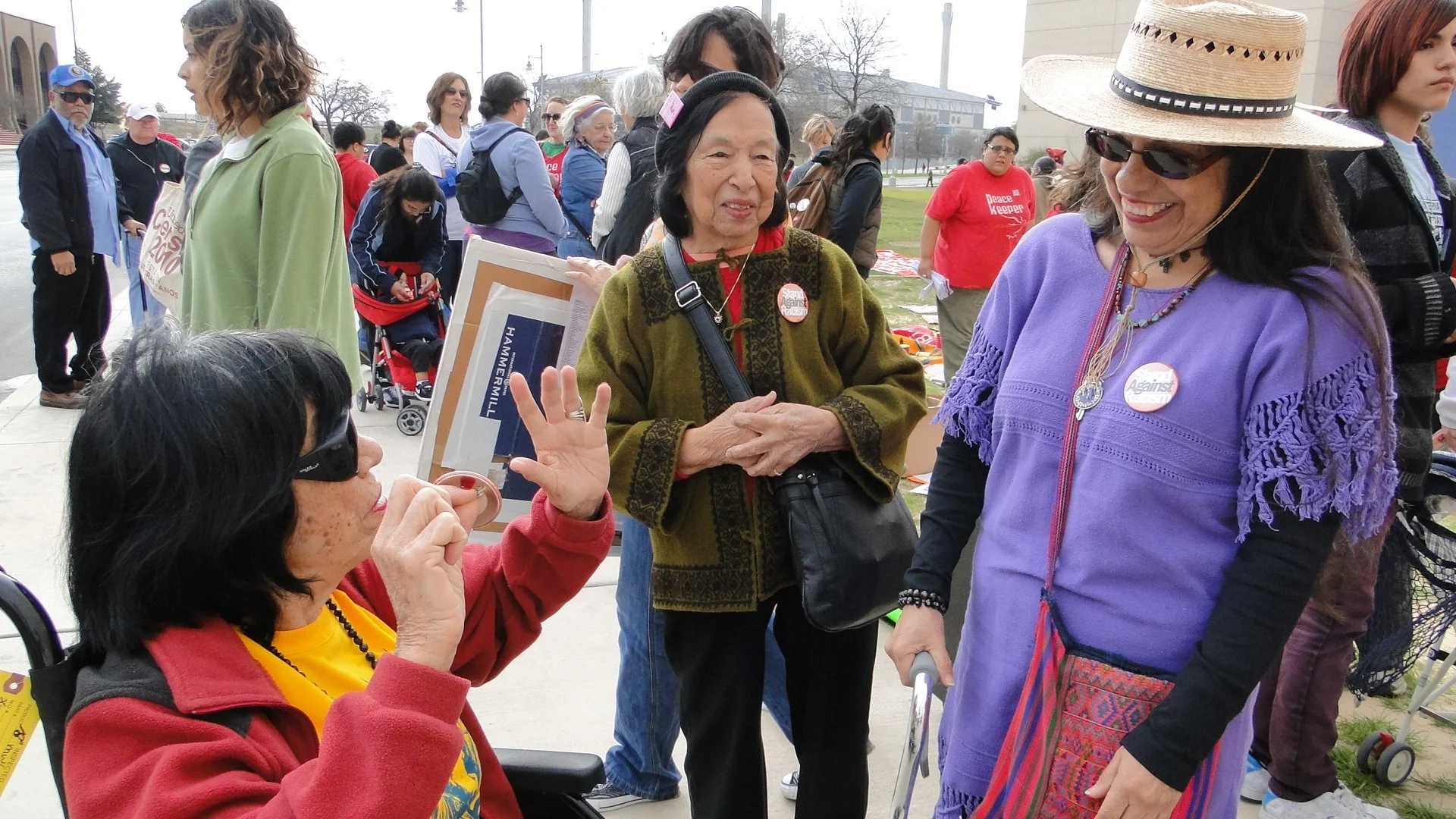 Isabel with Betita Martinez and Laura Codina, 2010, Courtesy Graciela Sánchez y familia