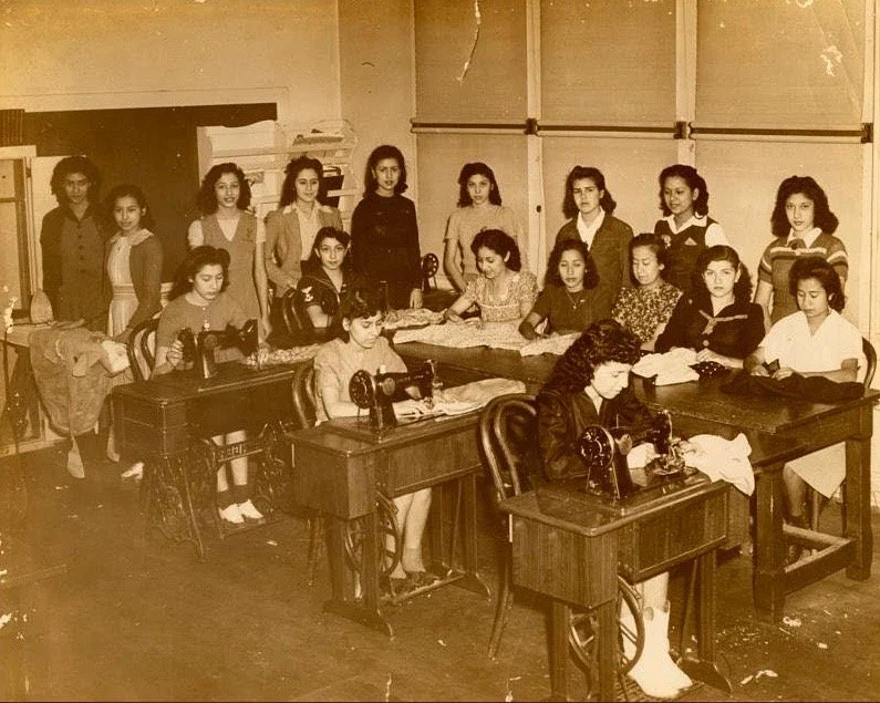Isabel Casillas, Sewing class at Lanier, 1941-1942, Courtesy Graciela Sánchez y familia