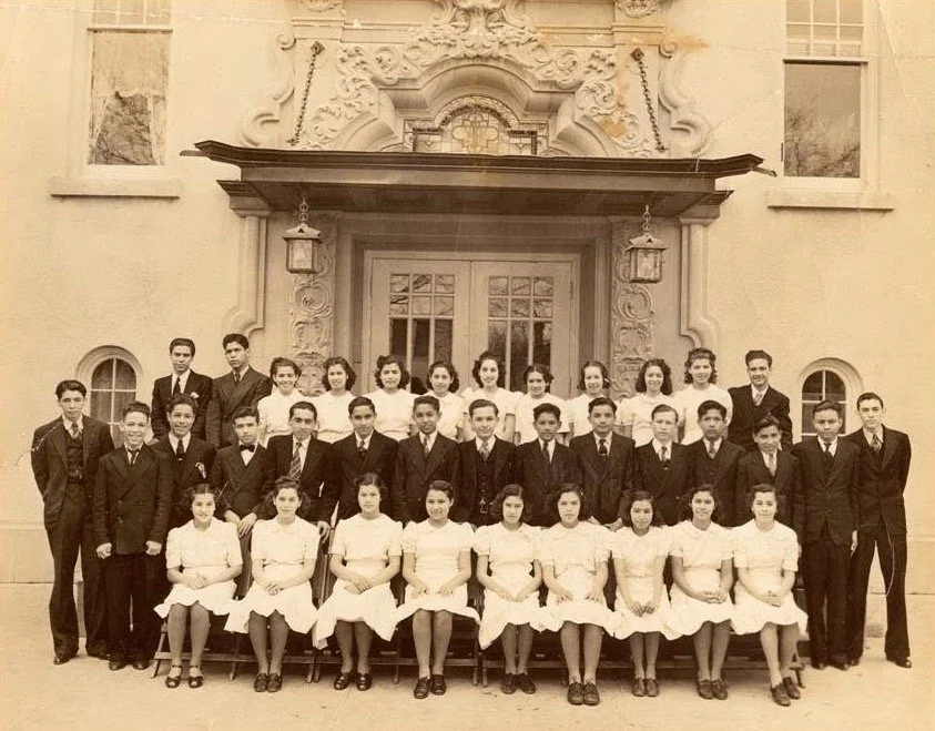 Isabel Casillas, Lanier High School graduation, 1942, Courtesy Graciela Sánchez y familia