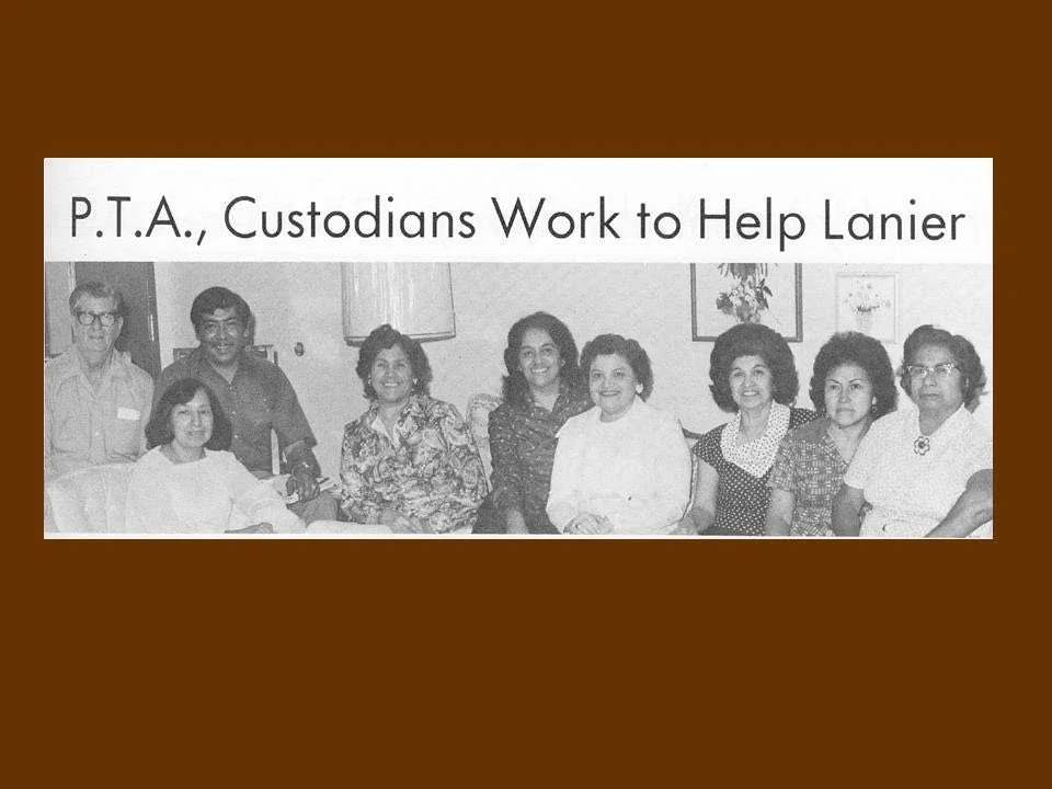 Isabel Sánchez, PTA, and custodians work to help Lanier High School, Courtesy Graciela Sánchez y familia