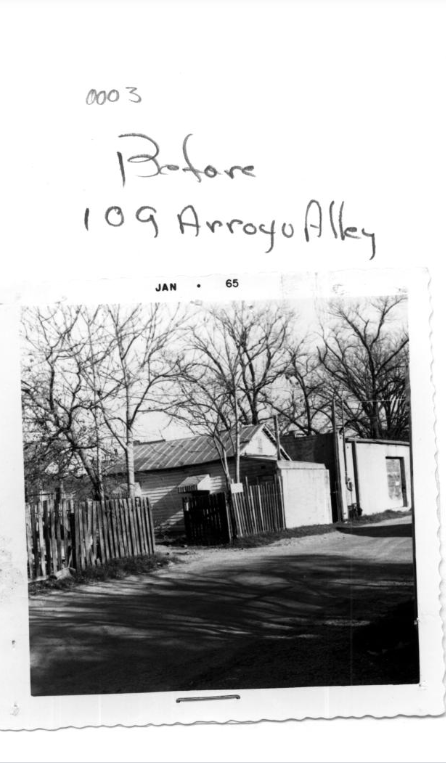 Original site of English Printing Company at 109 Arroyo Alley, Courtesy Gene Morales 