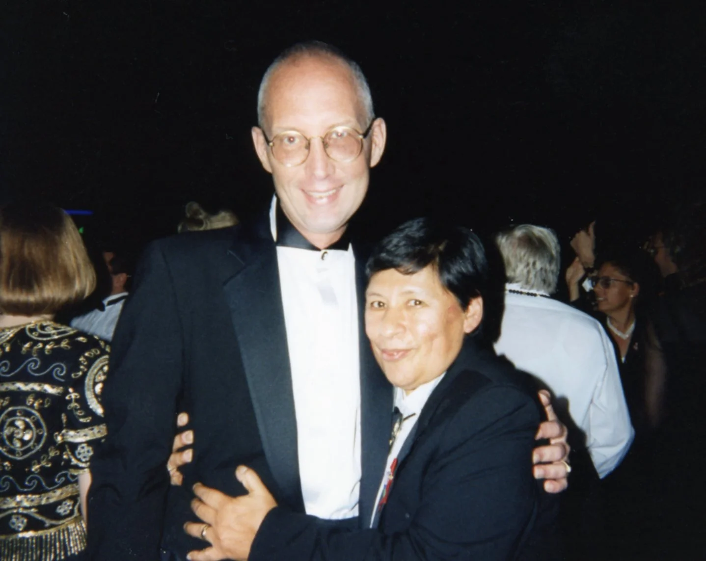 Chuck Jordan and Nickie Valdez, awardees at the Human Rights Campaign Foundation Black Tie Dinner, 1995
