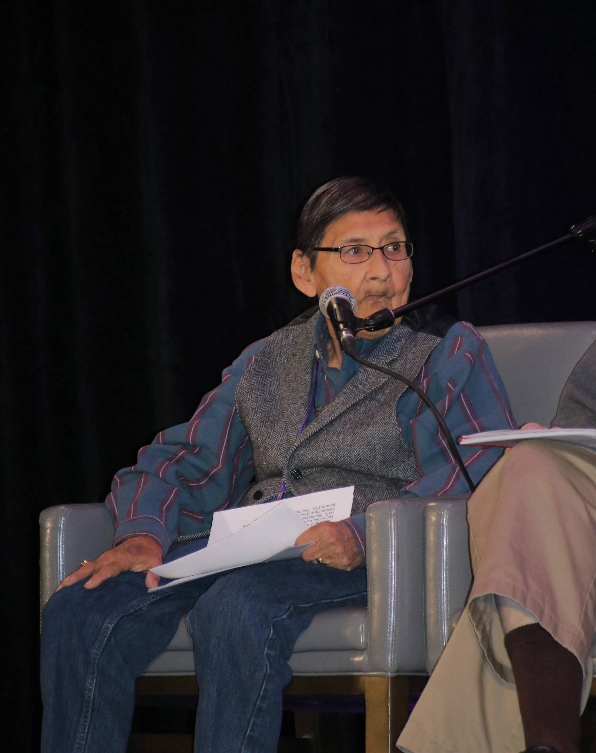Nickie Valdez as a panelist at a conference of LGBTQ Christian leaders. "Rolling the Stone Away: Generations of Love and Justice" Conference, St. Louis, Missouri, October 31-November 2, 2017