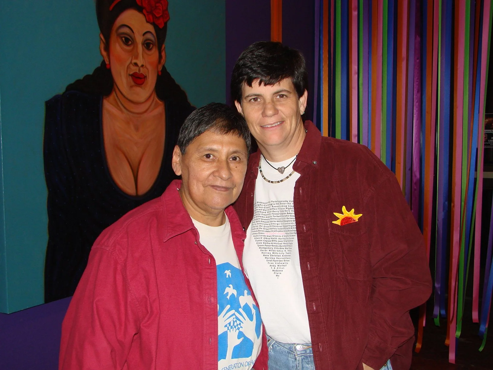 Nickie and Deb at an art show, undated 