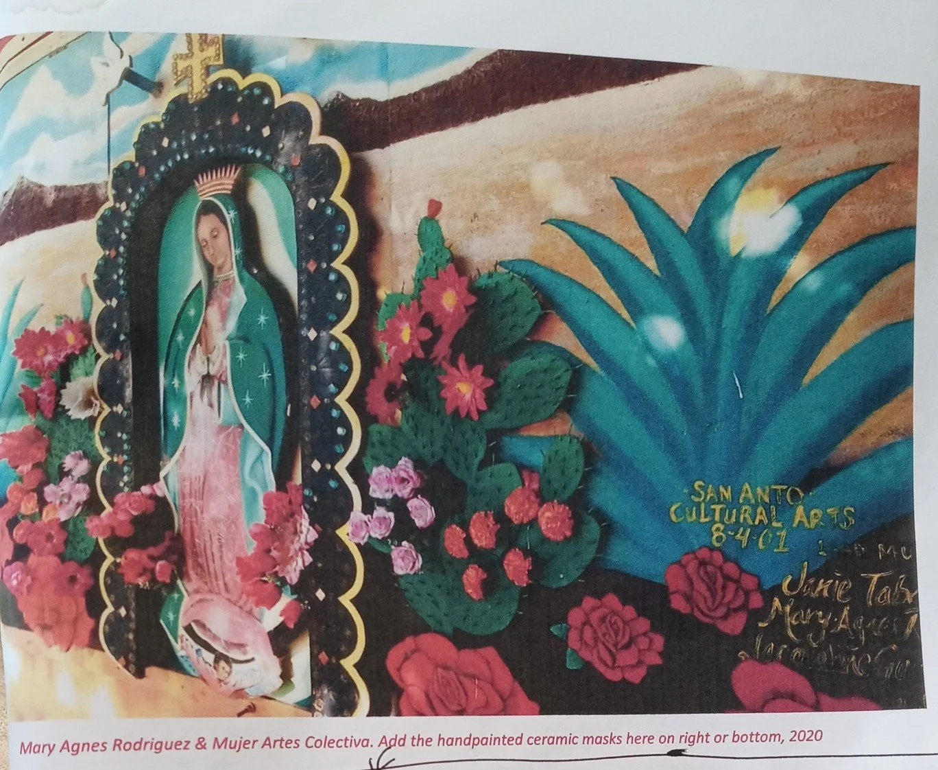 "Nicho para la Virgen de Guadalupe" mural, created in 2001, Courtesy of San Anto Cultural Arts