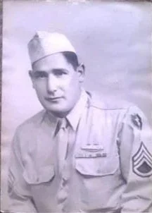 Mary Agnes' father, Simon Benavides Rodríguez, who served as a staff sergeant in the U.S. Army during World War II, Courtesy of Mary Agnes Rodríguez 