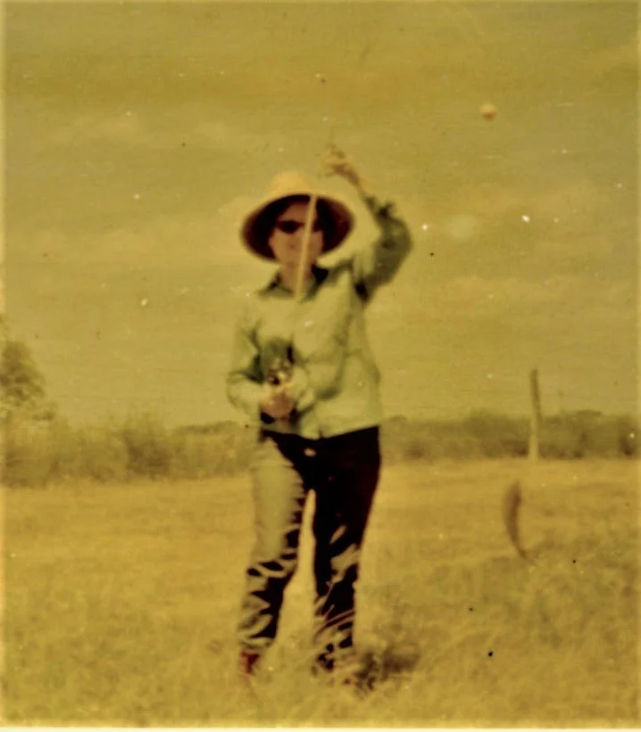 Olivia Sánchez Zamarripa, on one of her many fishing outings, undated, Courtesy of Ramón Vasquez 