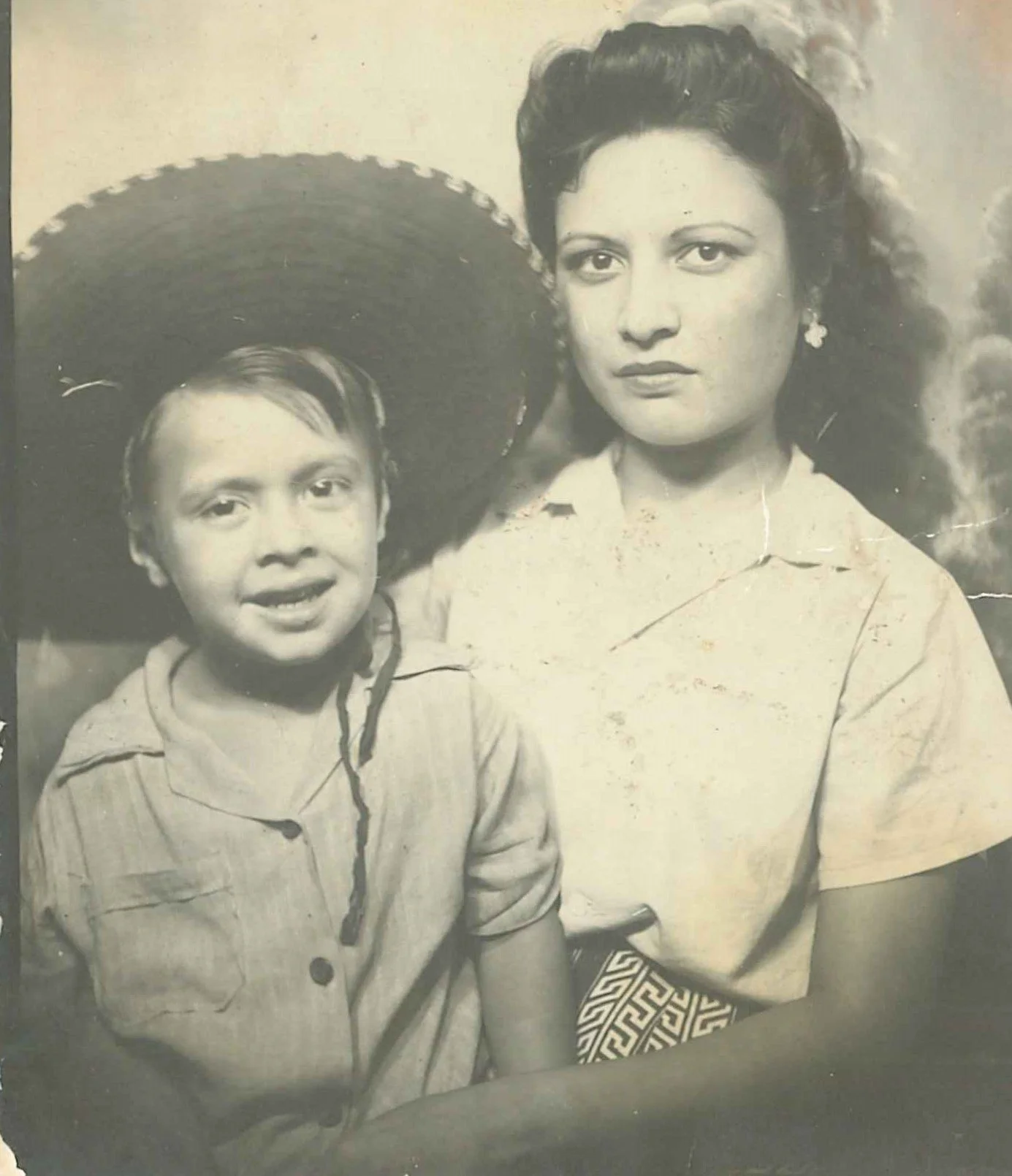 Olivia Sánchez  Zamarripa and son, Ramón Vasquez y Sanchez, undated, Courtesy of Ramón Vasquez