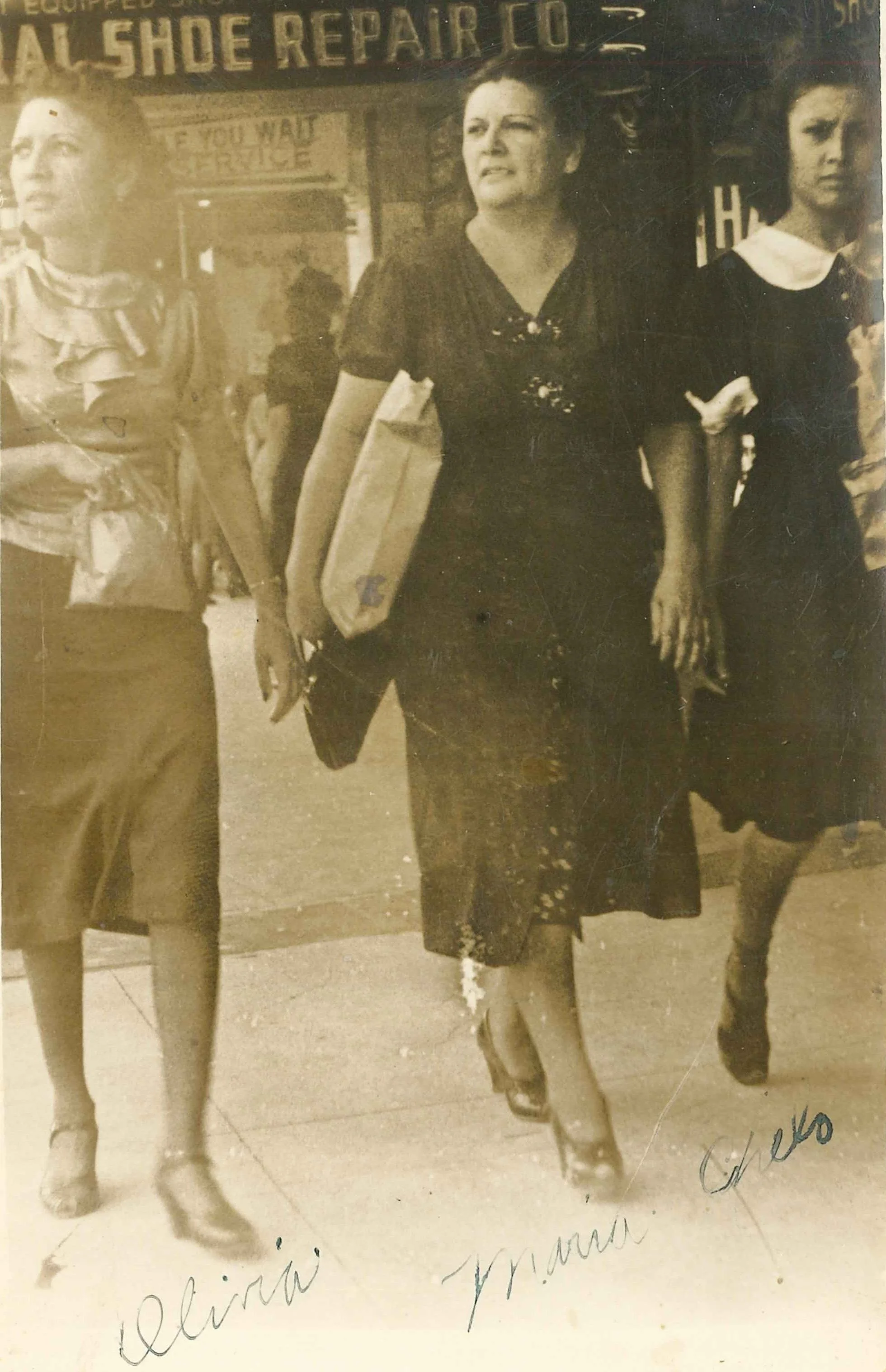 Olivia Sánchez Zamarripa, downtown San Antonio, undated, Courtesy of Ramón Vasquez
