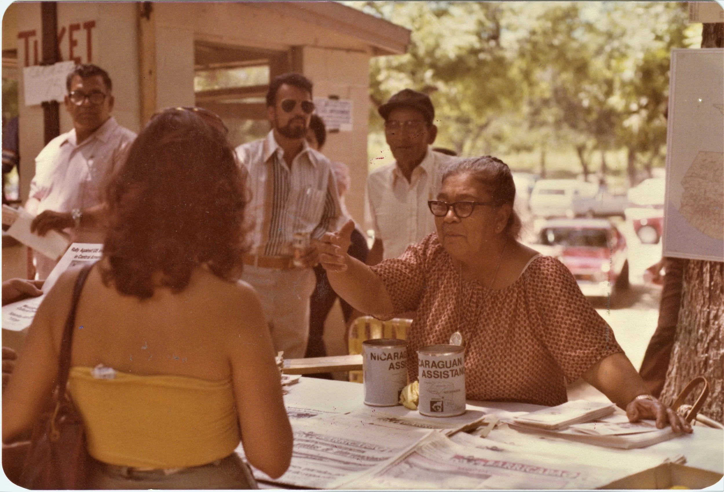 Manuela Solís Sager, at community event, undated, Courtesy Esperanza Peace and Justice Center, San Antonio, Texas