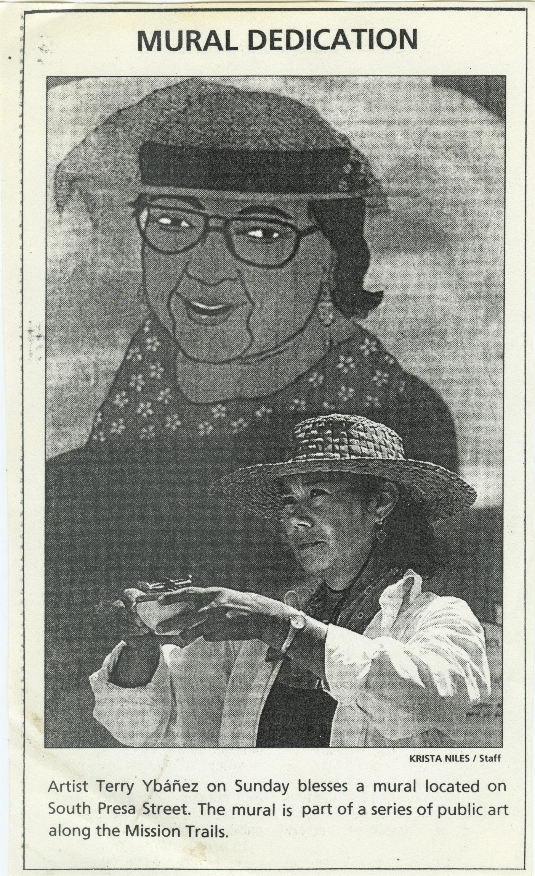 Manuela Solís Sager, in mural on South Presa Street, San Antonio, by artist Terry Ybañez, Courtesy Esperanza Peace and Justice Center, San Antonio, Texas