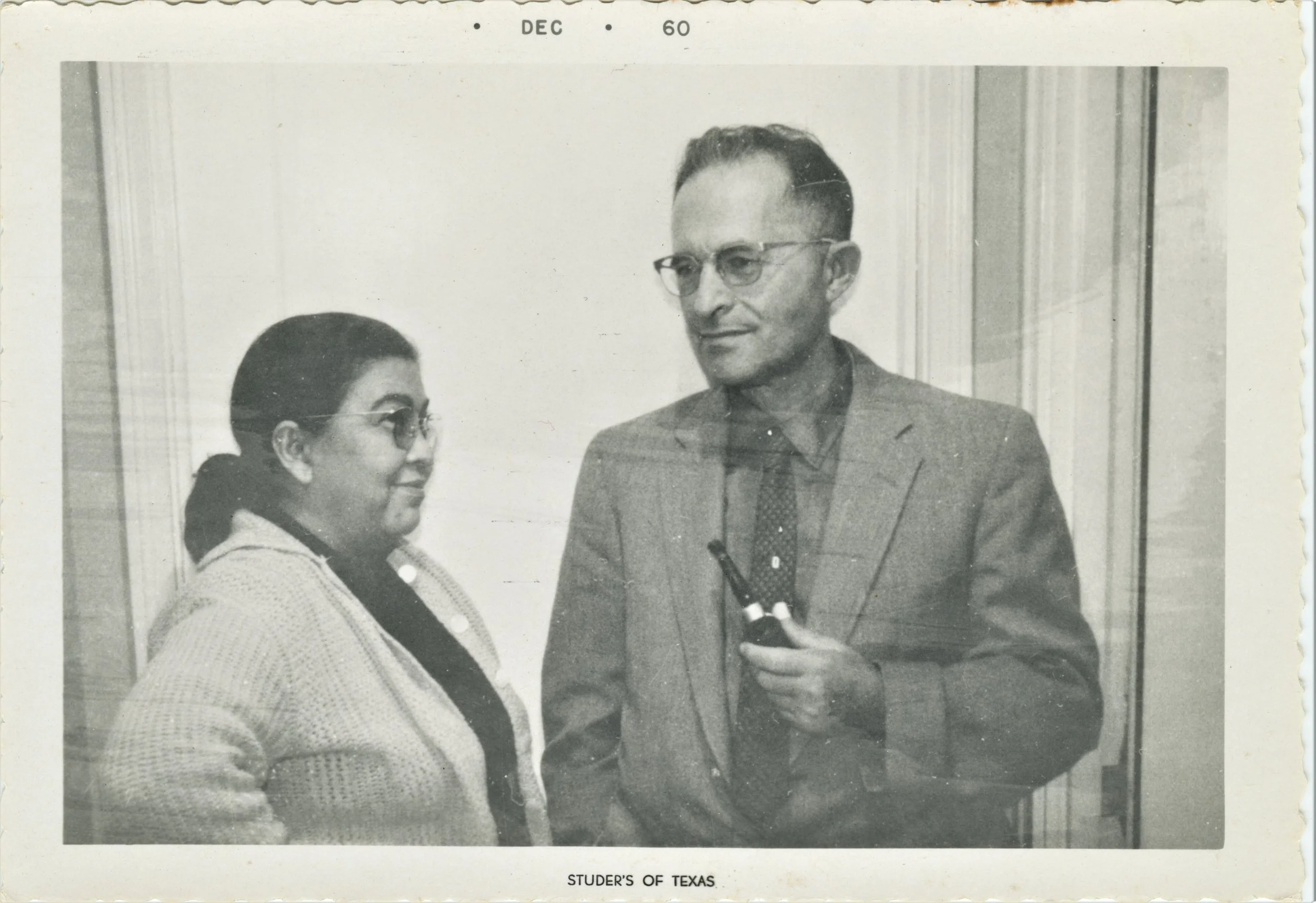 Manuela Solís Sager and husband James "Jamie" Sager, undated, Courtesy Esperanza Peace and Justice Center, San Antonio, Texas