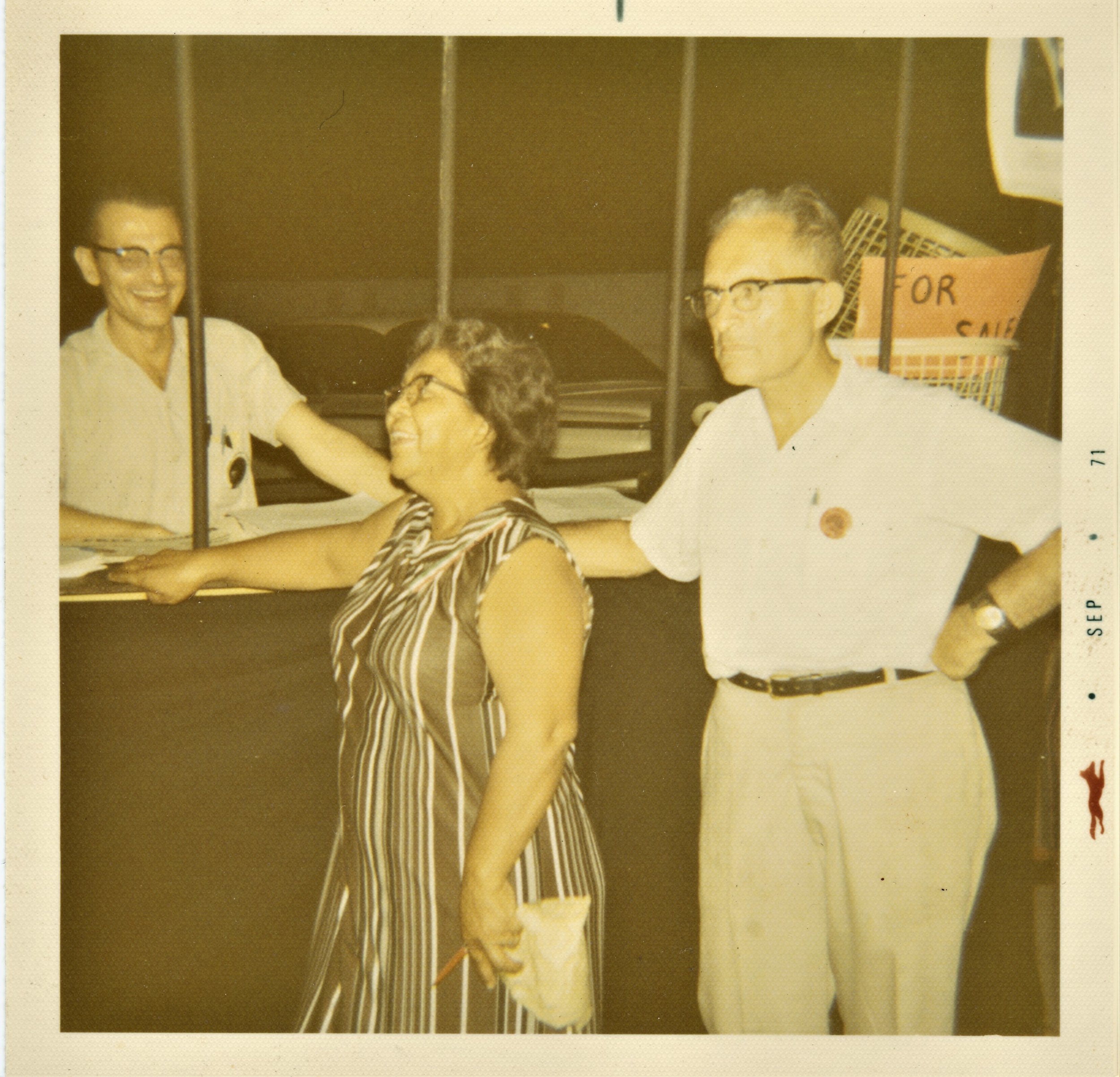 Manuela Solís Sager, with John "Juancho" Stanford and James "Jaime" Sager, at a Communist Party event, undated, Courtesy Esperanza Peace and Justice Center, San Antonio, Texas