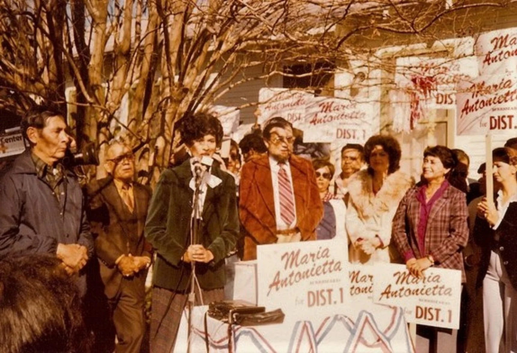 María Antonietta Berriozábal's campaign for City Council District 1, 1981. She served that district for five terms from 1981-1991. Courtesy of María Antonietta Berriozábal