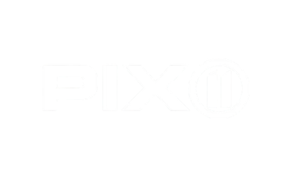 Pix11 logo in white on a black background.