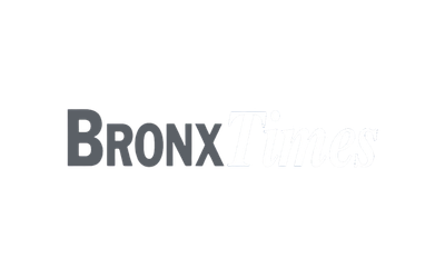 Bronx Times logo in black, white, and gray text on a black background.