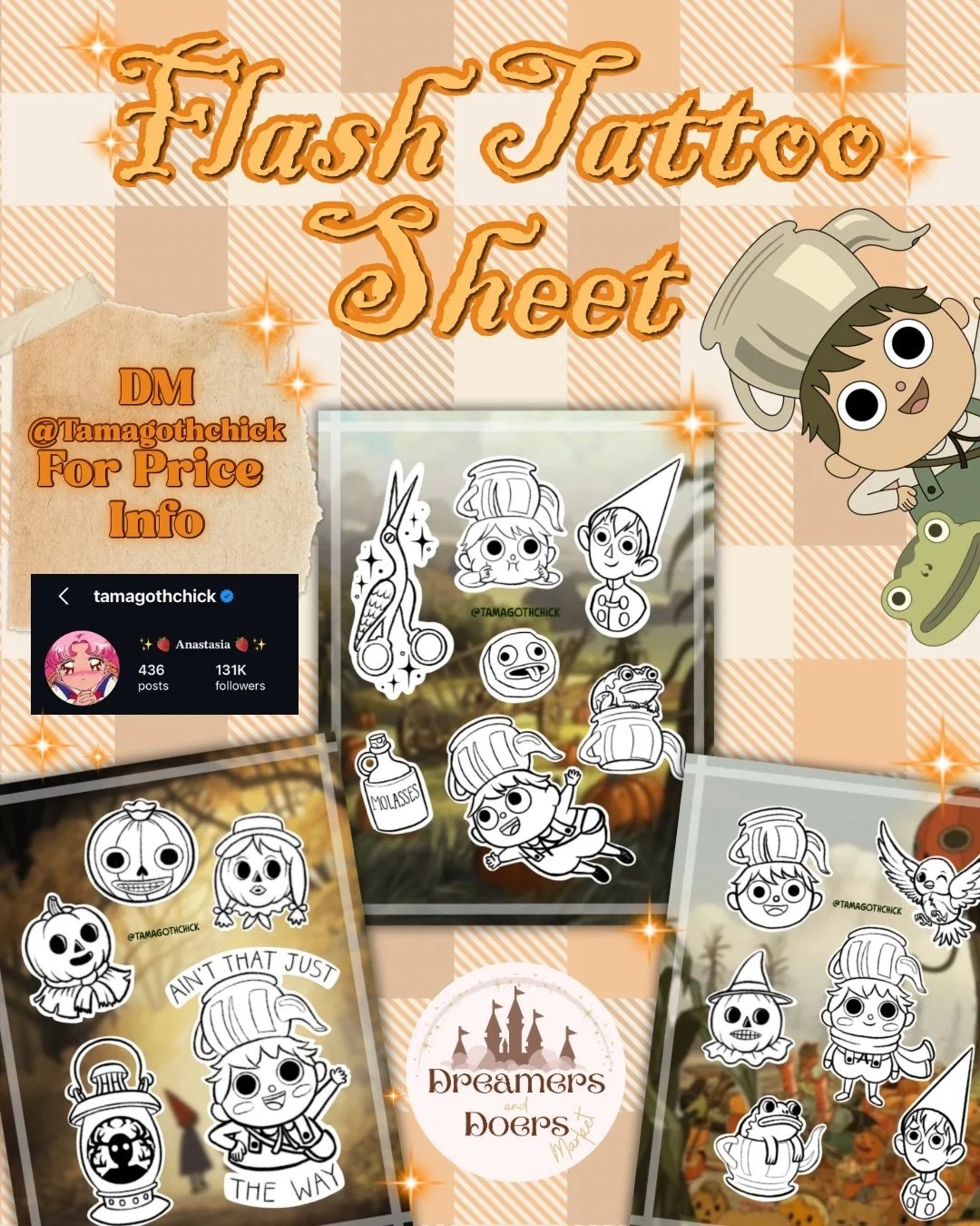THE FLASH SHEET IS HERE🎃🍁🍂

@tamagothchick and her team will be doing an amazing line up of OTGW flash sheets!

Make sure to get there early as sign ups will FILL UP FAST‼️

Which design are you hoping to get this weekend?? Comment below⬇️

Into t