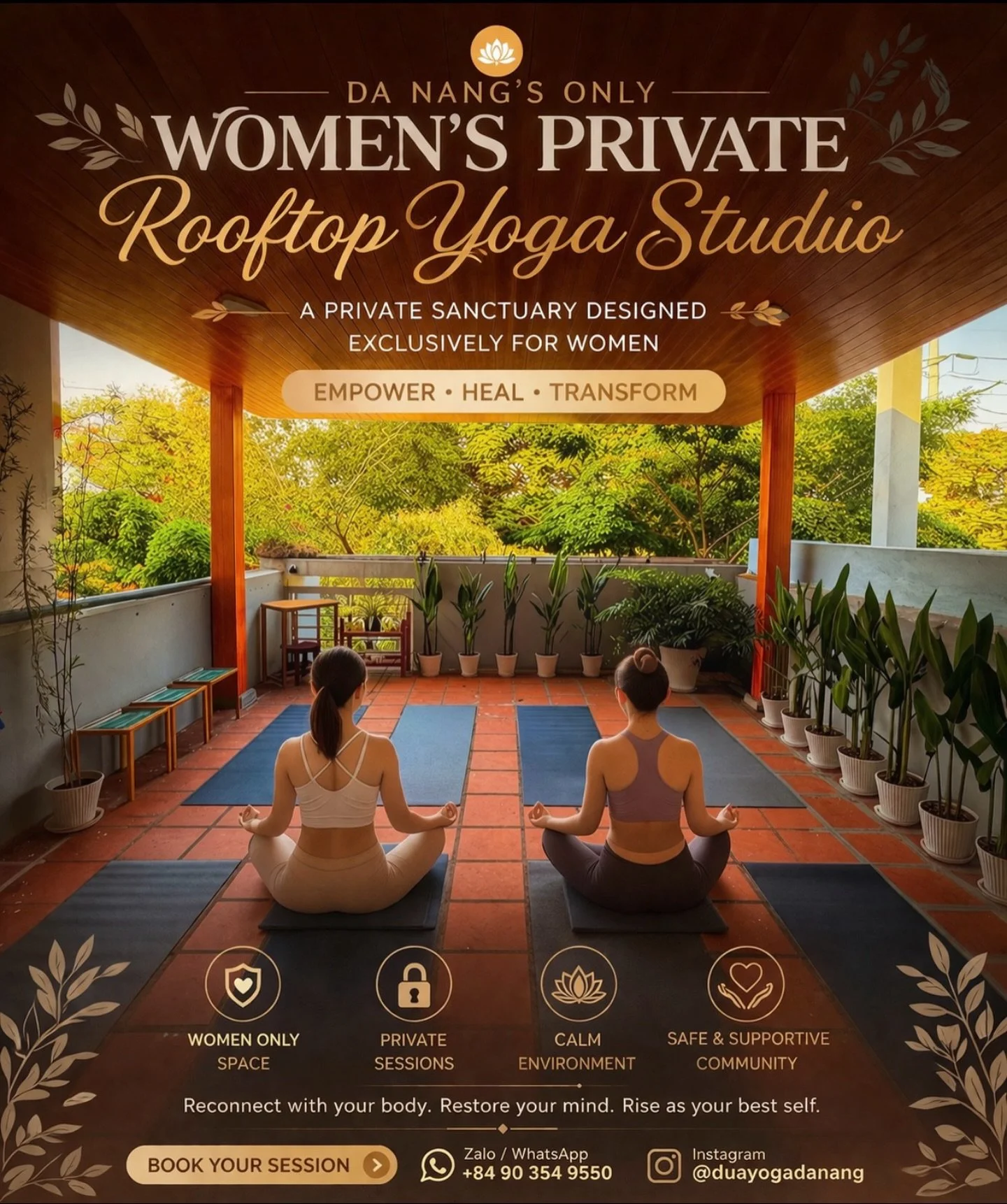 Move, breathe, and take a little time for yourself 
A calm, private space designed just for women 

Join us for Vinyasa, Hatha, Power Vinyasa, Barre &amp; more
Whether you want to stretch, reset, or simply slow down , you&rsquo;re always welcome

 Bo
