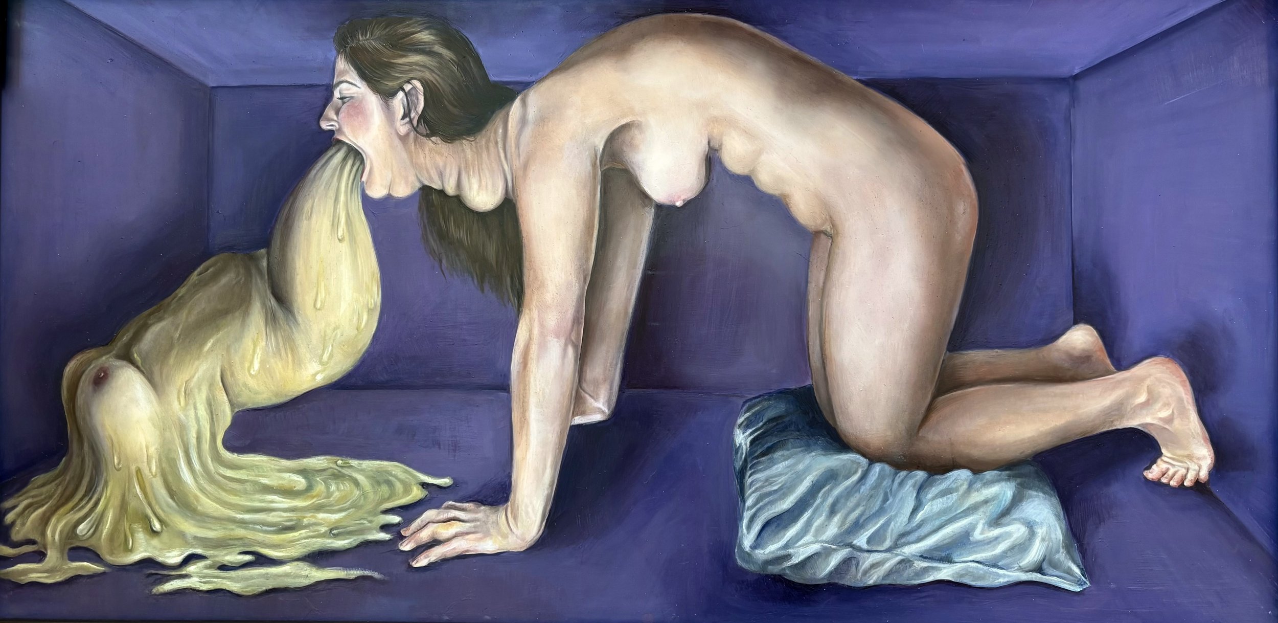 "The Ritual"- 18 x 36" oil on clay board 
