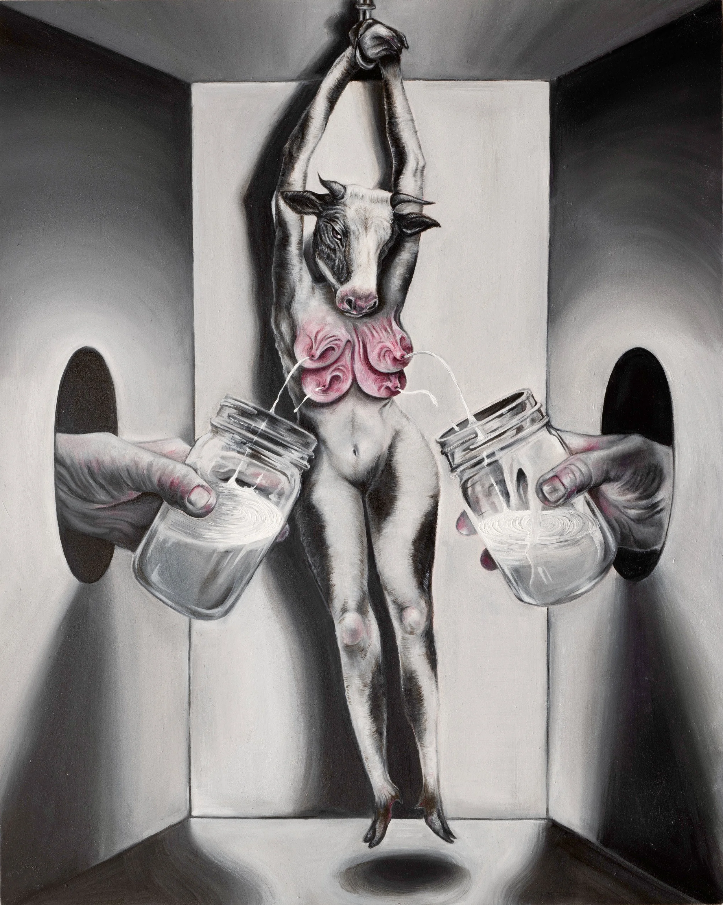 "got milk" - 16 x 20" oil on wood panel