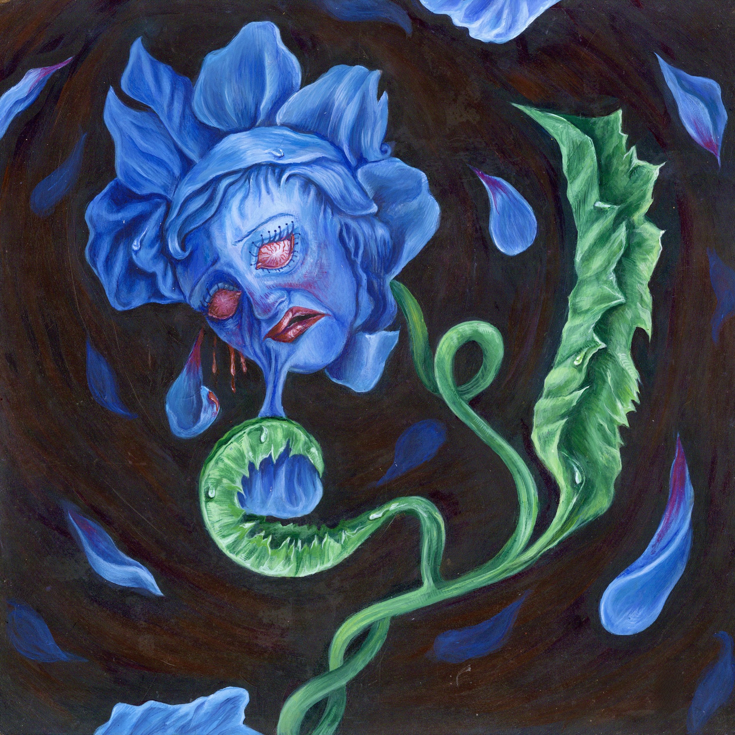 "Control" - 16 x 16" acrylic on wood panel